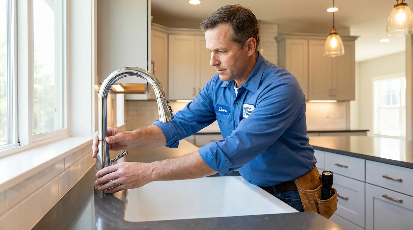 Kitchen faucet installation by Johns Plumbing LLC in Saint Matthews